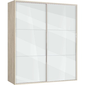 Bogdan Furniture G Гардероб с плъзгащи врати Мебели Богдан, модел BM-Ava 4, ГБ сонома и бяло гланц