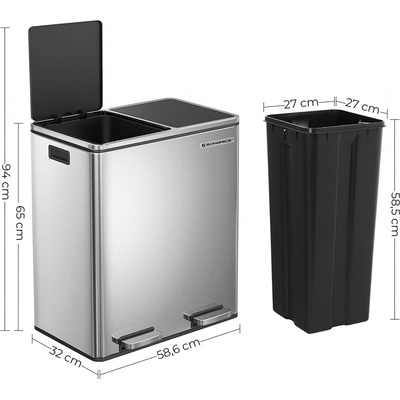 Vasagle Recyklační odpadkový koš LTB60NL