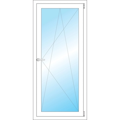 OKNA HNED Plastové okno 63x140 cm (630x1400 mm) bílé otevíravé a sklopné pravé
