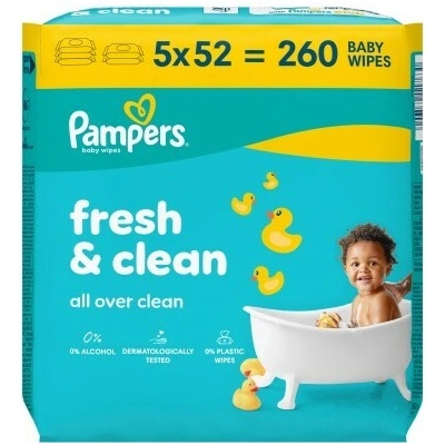 Pampers Fresh Clean Dětské čisticí ubrousky 260 ks