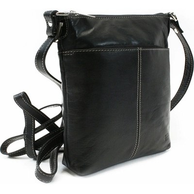 Arwel kožená čierna crossbody kabelka Jenny