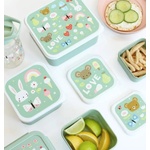 A Little Lovely Company : Комплект от 4 кутии за храна Lunch & Snack Box - "Joy (SBSEJO62)