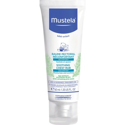 Mustela Bébé Soothing Chest Rub balzám s borovicovou esencí pro klidný spánek 40 ml