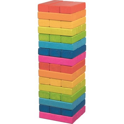 Goki Dřevěná věž Jenga duhová, 48 dílů