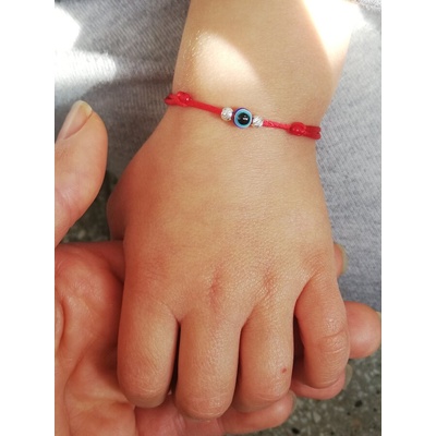 Червен конец за бебе със синьо око (БГС11)