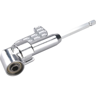 EXTOL CRAFT úhlový nástavec/držák hrotů do vrtačky, 1/4"x140mm (105°) s magnetem