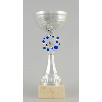 Stříbrnomodrý sportovní pohár 21,5 27 cm 21,5 cm