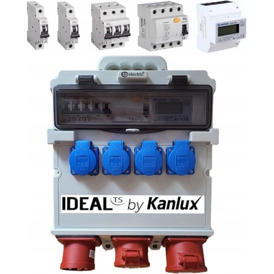 Staveništní rozvaděč elektrický přenosný RBS N2WRLP 4x230V 16A 32A S ELEKTROMĚREM