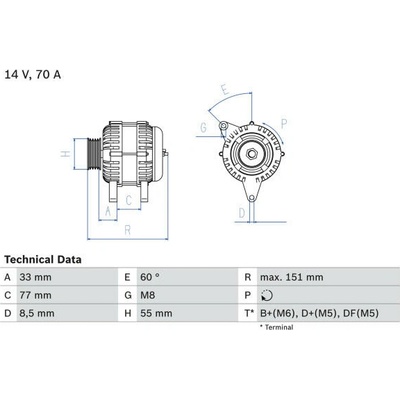 generátor BOSCH 0 986 039 510