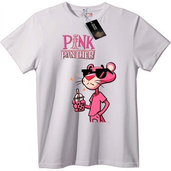 NOONEBRAND Тениска Pink Panther Отпивам с elegance - M, Black