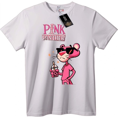 NOONEBRAND Тениска Pink Panther Отпивам с elegance - M, Black