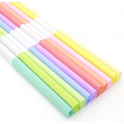 Krepový papír 50x200cm, pastel mix 10 barev – Zboží Mobilmania