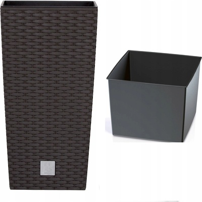 Prosperplast Květináč 24 x 24 x 45 cm plast béžový