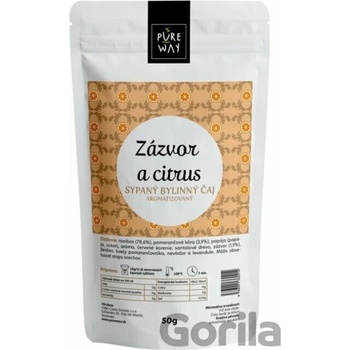 Pure Way ZÁZVOR A CITRUS sypaný bylinný čaj aromatizovaný 50 g