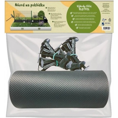 Fólie LDPE 1,4 x 10 m, š. 25 cm, 20 ks hřebíků, odl. nůž, PLOTFOL