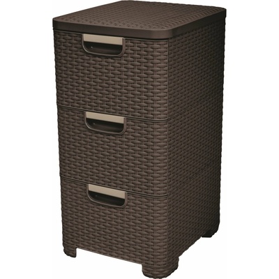 Curver Rattan Style 3 x 14 l hnedá 06604-210