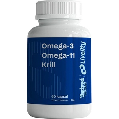 Medveď natural Omega-3, Omega-11, Krill 60 kapsúl