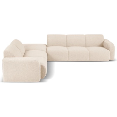 Micadoni Бежов ъглов диван от плат букле(ляв ъгъл) Molino - Micadoni Home (MIC_LC_L_101_F1_MOLINO2)