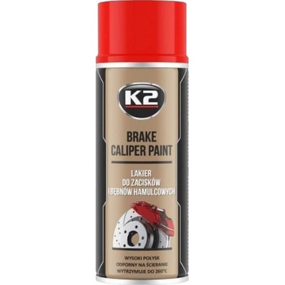 K2 BRAKE CALIPER PAINT 400 ml ČERVENÁ - barva na brzdové třmeny a bubny | Zboží Auto