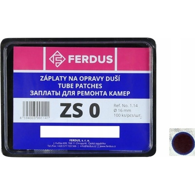 Ferdus záplaty ZS 0 16 mm 100 ks