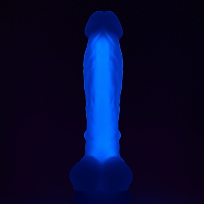 Dream Toys Radiant Soft Silicone Glow in the Dark Dildo Medium Purple