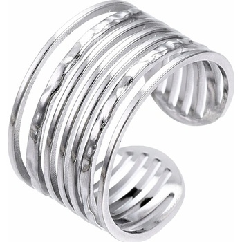 Nefertitis ocelový prsten Silver multistrand NF56784