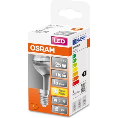 Osram LED žárovka E14 R50 1,5W = 25W 110lm 2700K Teplá bílá