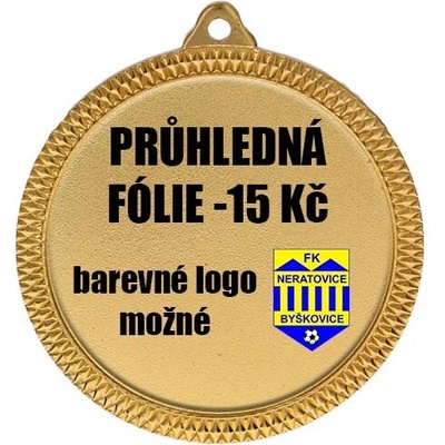 Průhledný štítek fólie medaile