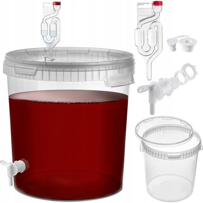 Fermentační nádoba 30L s víkem, kohoutkem, trubičkou a těsněním 62765 – Zbozi.Blesk.cz