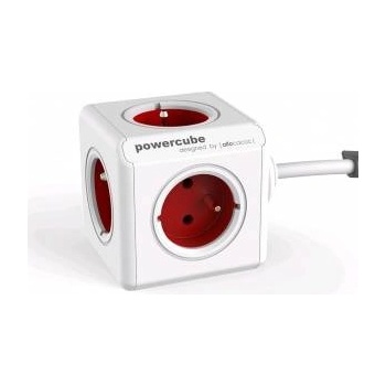 allocacoc PowerCube Extended 5 sockets 3.0m red