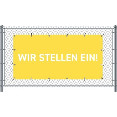 Jansen Display Standardní banner na plotPřijímáme nové zaměstnance Němec žlutá, 2000 x 1000 mm