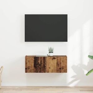 vidaXL TV стенен шкаф 2 бр. Старо дърво Инженерна дървесина (892186)