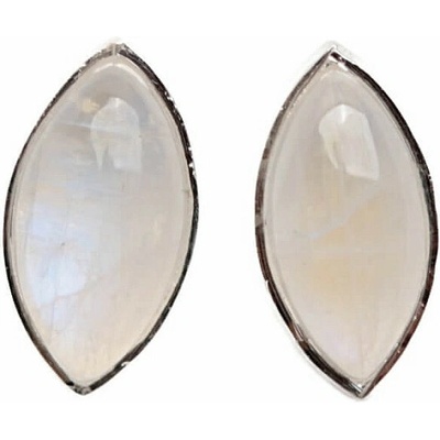 Nefertitis Stříbrné náušnice pecky s měsíčním kamenem NF64047 - 9 mm, 0,8 g