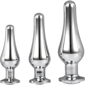 DreamToys Gleaming Love - комплект анални върхови плъгове (сребрист, 3 части) - lovesexshop