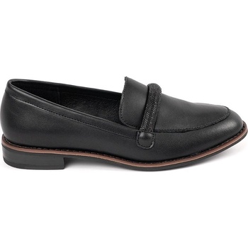 Sergio Leone Pohodlné mokasíny dámské černé bez podpatku