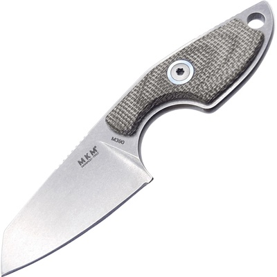 MKM MIKRO 2 Green canvas micarta BÖHLER M390 - MOD. SHEEPSFOOT MK MR02-GC