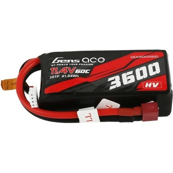 Image 1 of Gens Ace Батерия Gens Ace, 3600mAh, 11.4V, 60C, 3S1P (GEA36003S60D)