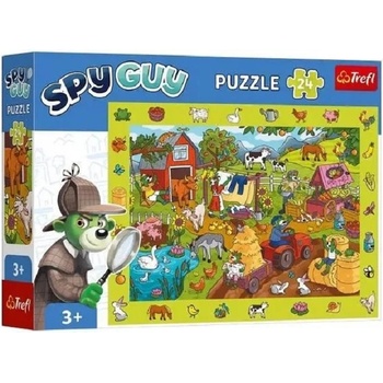 Image 1 of Trefl Пъзел Trefl от 24 части - Spy Guy, във фермата (15589)