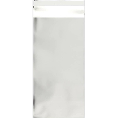 Barevné matné fóliové obálky - 220 x 110 mm (DL) - Stříbrná