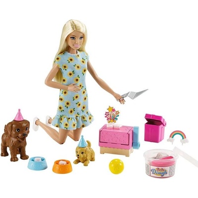 Mattel Кукла Barbie - Игрален комплект: Парти с кученца, 1710228