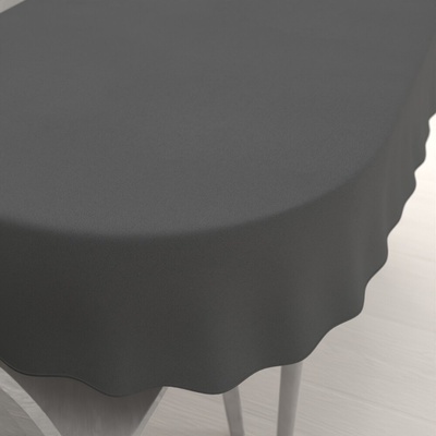 Biante Veľký oválny obrus BKU-119 Antracitovo sivý 220x260cm