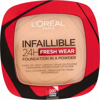 L'Oréal Paris Make-up v pudru Infaillible 24H Fresh Wear Foundation in a Powder 40 Cashmere 9 g