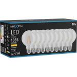 Mexen Vintis 10x LED лампа с нажежаема жичка E27, G80, 8W, Топла - 2700K, 1055 lm, прозрачна (L155-E27-0827-00x10)