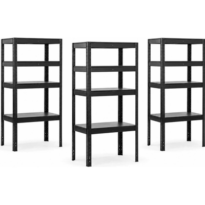 Mamutex Standard Regál 160 x 80 x 40 cm 4 police černý 3 ks