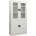 Офис шкаф, светлосив, 90x40x180 см, стомана