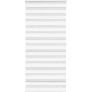 vidaXL Зеброва щора бял 105x200 см Ширина на плата 100, 9 см полиестер (4014782)