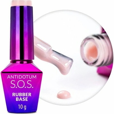 Kaučuková báza Molly Nails S.O.S. Antidotum Babydoll 10 g pre mäkké a oslabené nechty