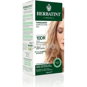 Herbatint pernamentná farba na vlasy svetlo-medeno zlatá 10DR 150 ml