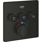GROHE Grohtherm SmartControl - Скрит термостатен кран, за 3 уреда, черен мат 291262430 (291262430)
