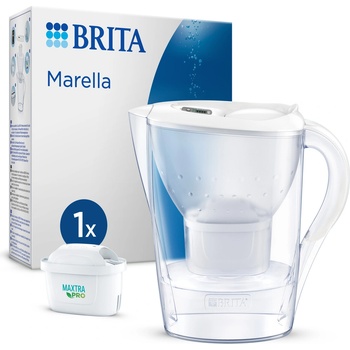 BRITA BRITA Marella филтрираща кана за вода, с 1 резрвен филтър, бял (125219)